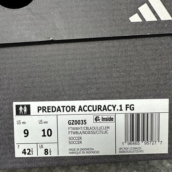 Adidas Predator Accuracy .1 FG Soccer Cleats Mens Size 9 Crazyrush Pack GZ0035 - Picture 11 of 11